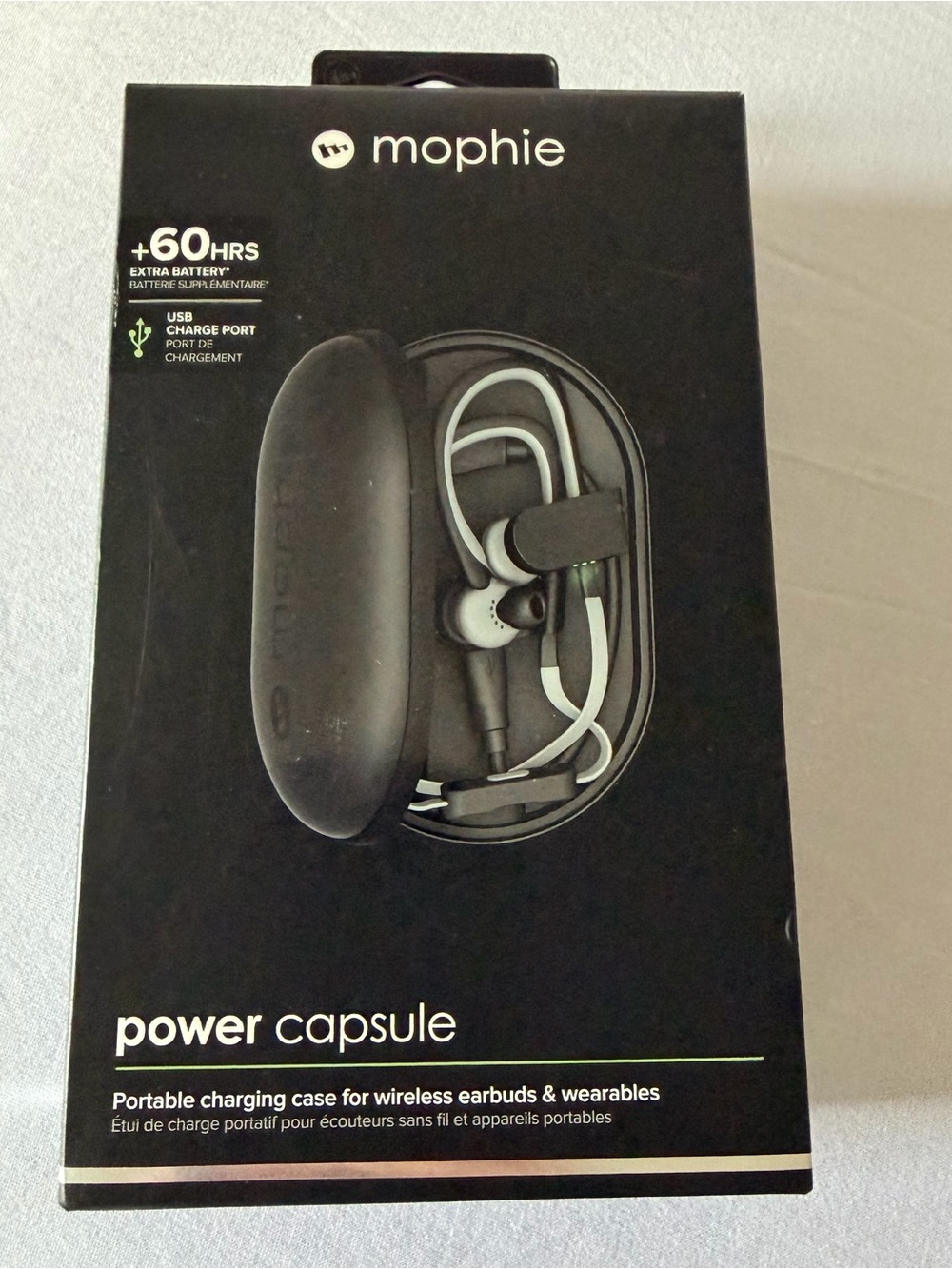 mophie Power Capsule Portable Charging Case - Black